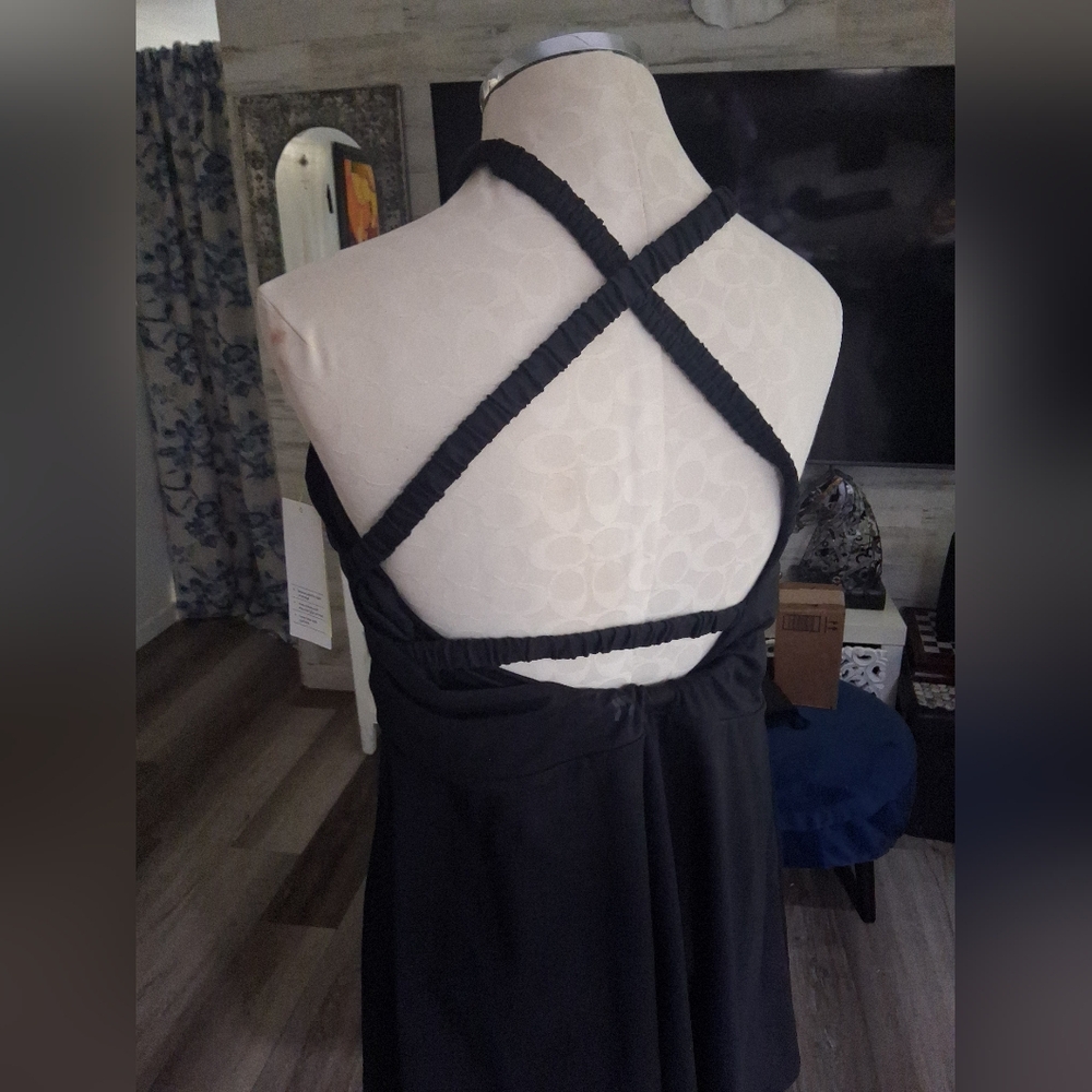 All in motion Black Crisscross SwimDress